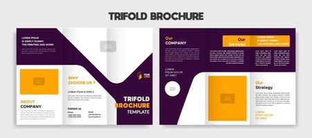 kreativa redigerbara trefaldiga broschyr mall design vektor