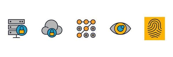 skydd och säkerhetselement som ikon symbol mall för grafisk och webbdesign samling logotyp vektorillustration vektor