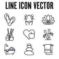spa och skönhet set ikon symbol mall för grafisk och webbdesign samling logotyp vektorillustration vektor
