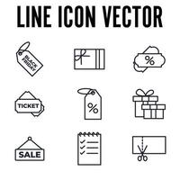 marknaden shopping element som ikon symbol mall för grafisk och webbdesign samling logotyp vektorillustration vektor