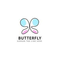 Schmetterlings-Logo-Vorlage vektor
