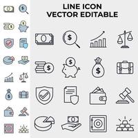pengar, finans, betalningar som ikon symbol mall för grafisk och webbdesign samling logotyp vektorillustration vektor