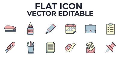 kontorspapper element som ikon symbol mall för grafisk och webbdesign samling logotyp vektorillustration vektor