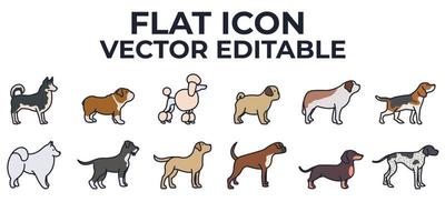 hundar som ikon symbol mall för grafisk och webbdesign samling logotyp vektorillustration vektor