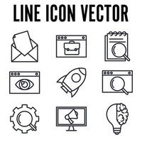 medienwerbung set symbol symbol vorlage für grafik- und webdesign sammlung logo vektorillustration vektor