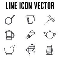 kök och matlagning set ikon symbol mall för grafisk och webbdesign samling logotyp vektorillustration vektor