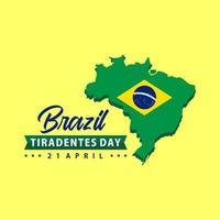 brasilien tiradentes tag. vektorvorlage für den internationalen feiertag. festival weltweit illustration. geeignet für Banner, Cover, Hintergrund, Hintergrund, Poster. Vektor eps 10.