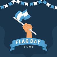 Flaggentag von Argentinien. vektorvorlage für den internationalen feiertag. festival weltweit illustration. geeignet für Banner, Cover, Hintergrund, Hintergrund, Poster. Vektor eps 10.