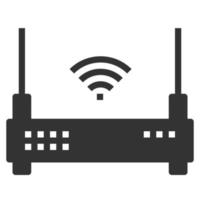 Symbolvektor für Heimelektronikgeräte, WLAN-Router vektor