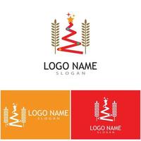 julgran logotyp mall vektor symbol natur