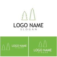 träd linje logotyp mall vektor symbol natur