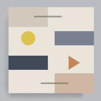 minimalistische flache geometrische Vektorillustration. abstrakte konturen moderner zeitgenössischer boho-elemente. Retro-Farben der 70er Jahre. Wanddekoration, Hintergrund, Poster, Postkarte, Broschüre und Cover. vektor