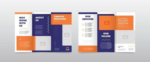 modern enkel business trifold broschyr designmall vektor