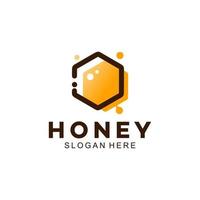 Honig-Logo-Vektor-Vorlage-Illustration vektor