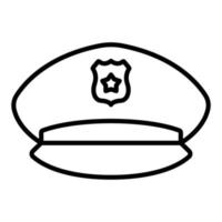 Polizeihut-Icon-Stil vektor