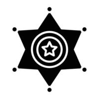 Sheriff-Abzeichen-Symbol-Stil vektor