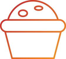 Muffin-Icon-Stil vektor