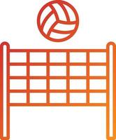 Volleyballnetz-Icon-Stil vektor