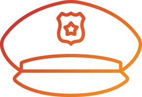 polisens hatt ikon stil vektor