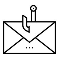 E-Mail-Phishing-Symbolstil vektor