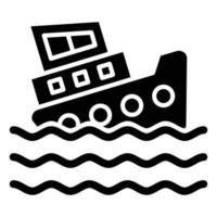 Symbolstil für Bootswaschbecken vektor