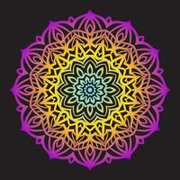 Farbverlauf abstrakte Mandala Blume Vektor-Design-Element vektor