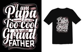 typografischer T-Shirt-Designvektor des Vatertags, trendiges Vati-T-Shirt-Design vektor