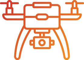 Kamera-Drohne-Symbol-Stil vektor