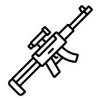 Scharfschützengewehr-Symbolstil vektor