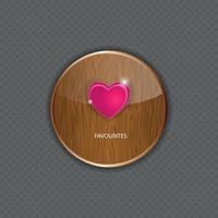 hjärta trä ansökan ikoner vektor illustration