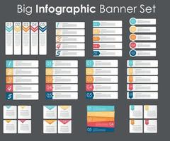 großer Satz Infografik-Banner-Vorlagen für Ihre Geschäftsvektorillustration vektor