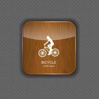 cykel trä applikationsikoner vektor