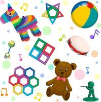 Kinderspielzeug Musterdesign vektor