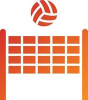 Volleyballnetz-Icon-Stil vektor