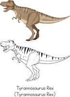 Dinosaurierskizzen von Tyrannosaurus Rex vektor