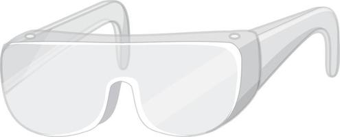 eine Laborbrille auf weißem Hintergrund vektor