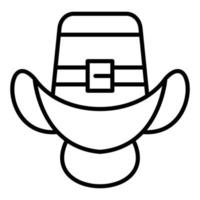 Cowboy-Hut-Symbol-Stil vektor