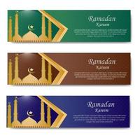 Ramadan-Grußfahne mit Moschee vektor