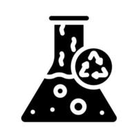 Glyph-Symbol-Vektorillustration für Chemikalienabfälle vektor