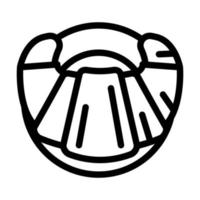 Croissant Bäckerei Linie Symbol Vektor Illustration