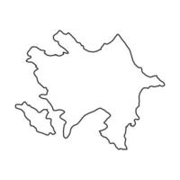azerbajdzjan karta illustrerad på vit bakgrund vektor