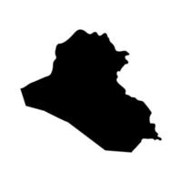 Irak-Karte auf weißem Hintergrund dargestellt vektor