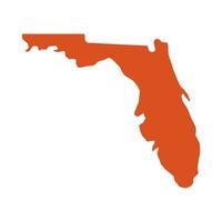 florida-karte dargestellt auf weißem hintergrund vektor