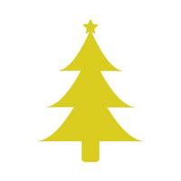 Weihnachtsbaum dargestellt auf weißem Hintergrund vektor