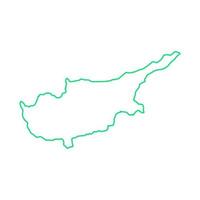 Cypern karta illustrerad på en vit bakgrund vektor