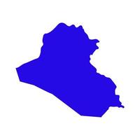 Irak karta illustrerad på vit bakgrund vektor