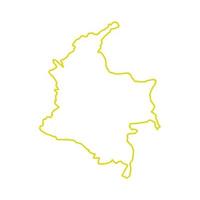 Kolumbien-Karte auf weißem Hintergrund dargestellt vektor