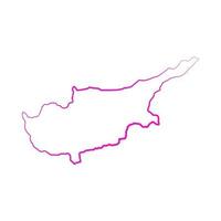 Cypern karta illustrerad på en vit bakgrund vektor
