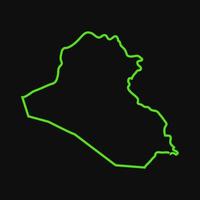 Irak-Karte auf weißem Hintergrund dargestellt vektor