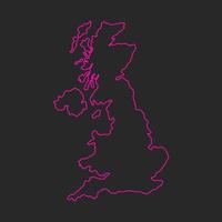 Storbritannien karta illustrerad på vit bakgrund vektor